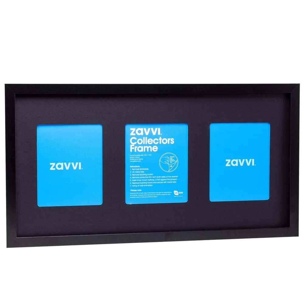 3D Black Collectors Frame with Black Mount 30x60cm Afbeelding 1
