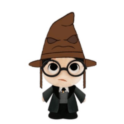 Harry Potter - Harry with Sorting Hat SuperCute Plush Afbeelding 1