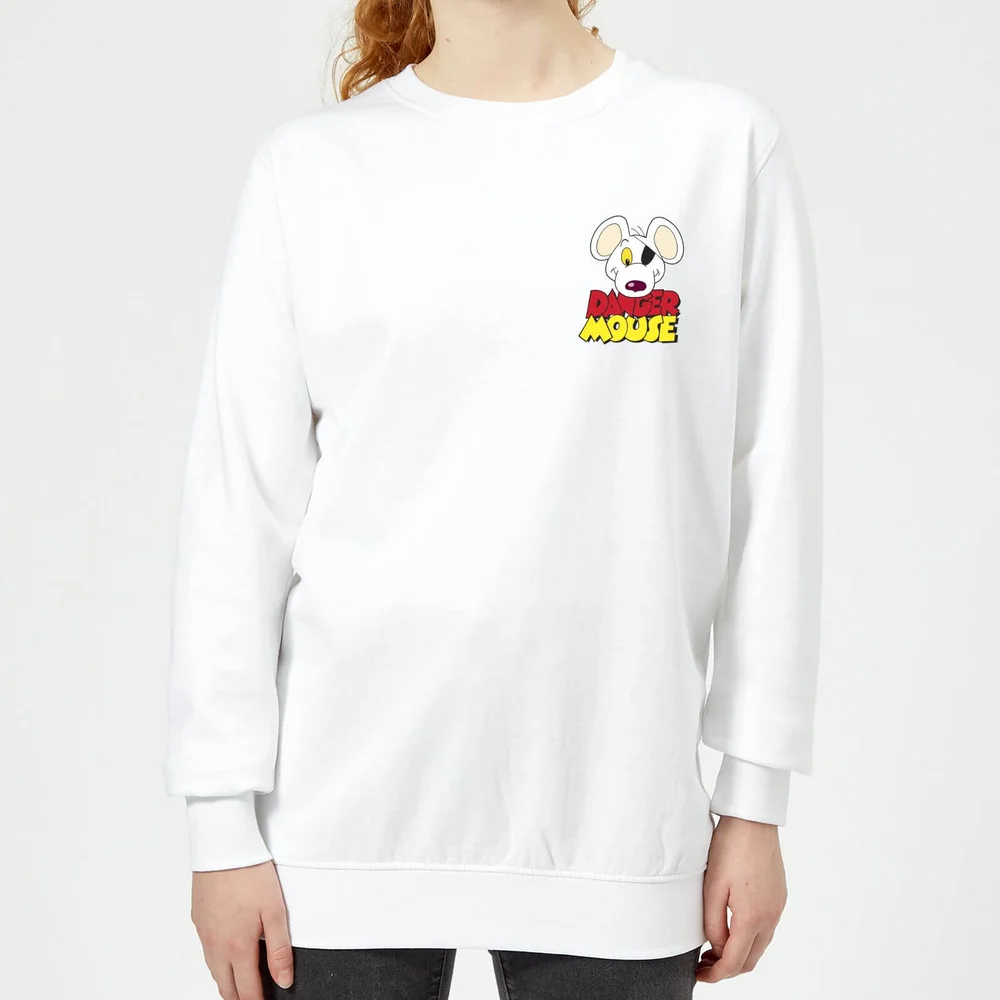 Danger Mouse Pocket Logo Women's Sweatshirt - White - 3XL - Wit Afbeelding 1