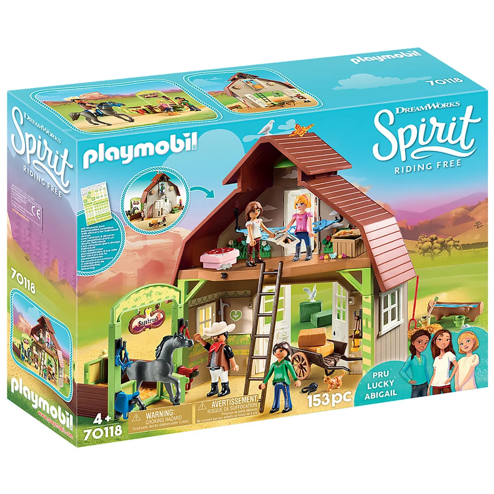 Playmobil DreamWorks Spirit Barn with Lucky, Pru and Abigail (70118) Afbeelding 1