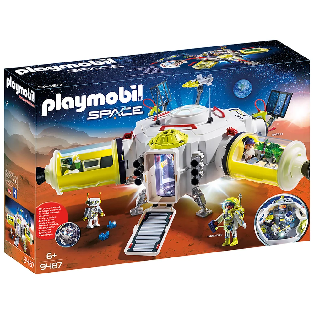 Playmobil Space Mars ruimtestation met werkende dubbele laserschieter (9487) Afbeelding 1