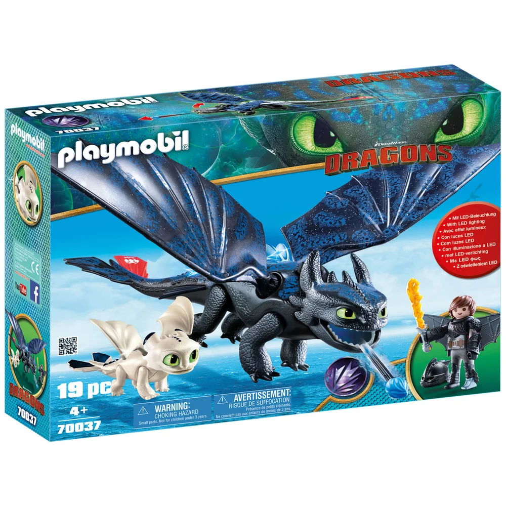 Playmobil DreamWorks Draken Hiccup en Toothless met baby draak (70037) Afbeelding 1