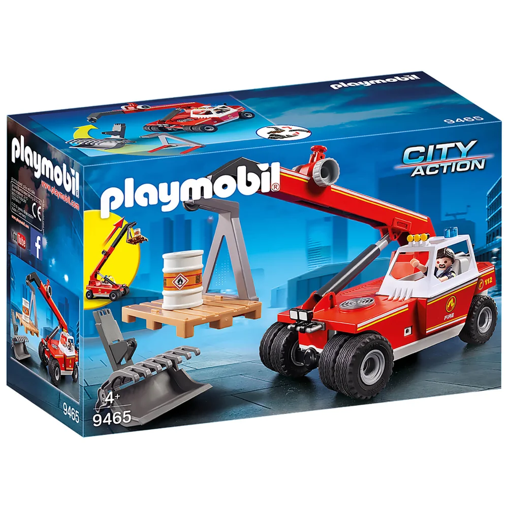 Playmobil City Action Fire Crane with Pallet Fork Attachments (9465) Afbeelding 1