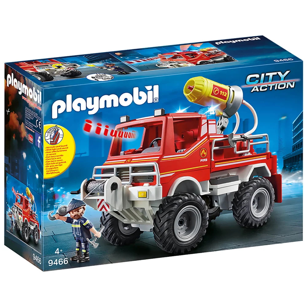 Playmobil City Action Fire Truck with Cable Winch and Foam Cannon (9466) Afbeelding 1