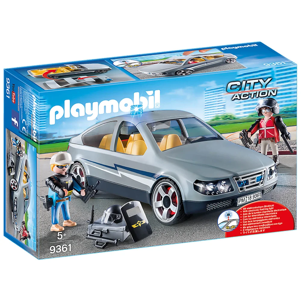 Playmobil City Action SWAT Undercover Car with Removeable Flashing Blue Light (9361) Afbeelding 1
