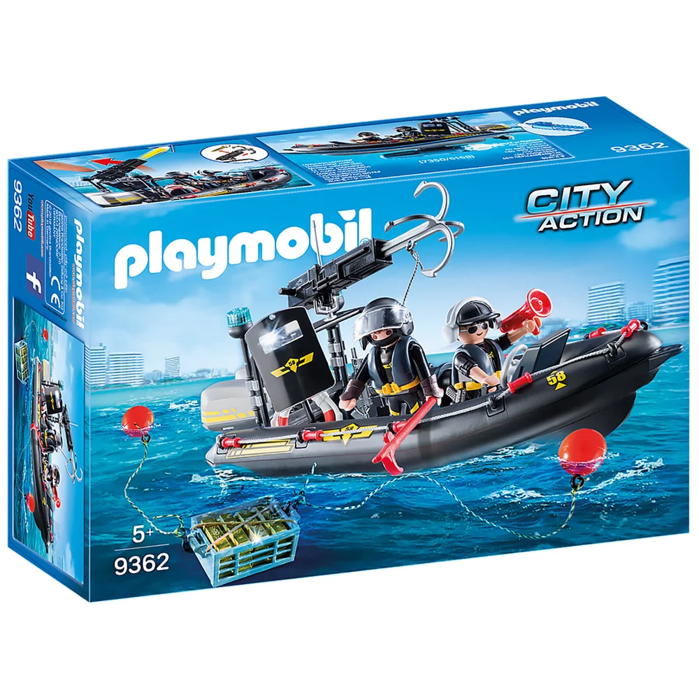 Playmobil City Action SWAT boot met haak kanon (9362) Afbeelding 1