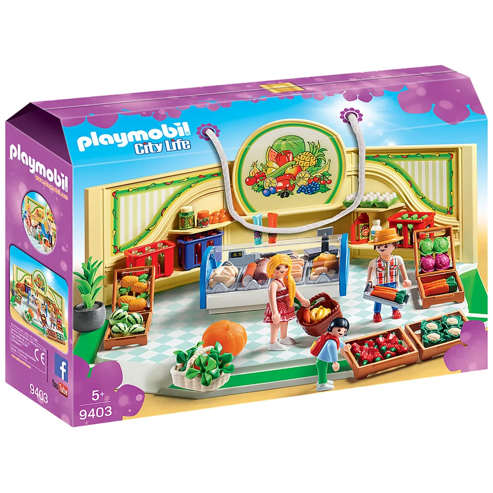Playmobil City Life Grocery Shop with Fridge Counter (9403) Afbeelding 1