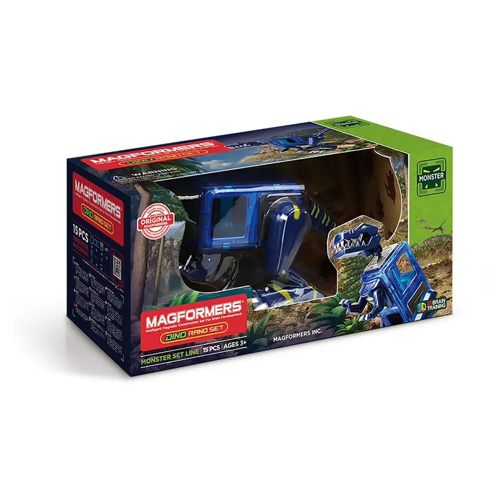 Magformers Dino Rano Set - 15 Pieces Afbeelding 1