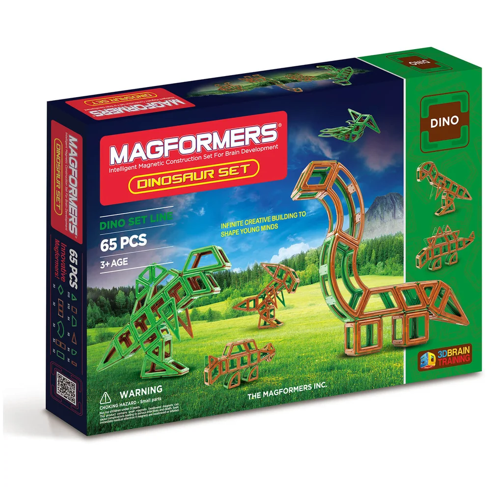 Magformers Dinosaur Set - 65 Pieces Afbeelding 1