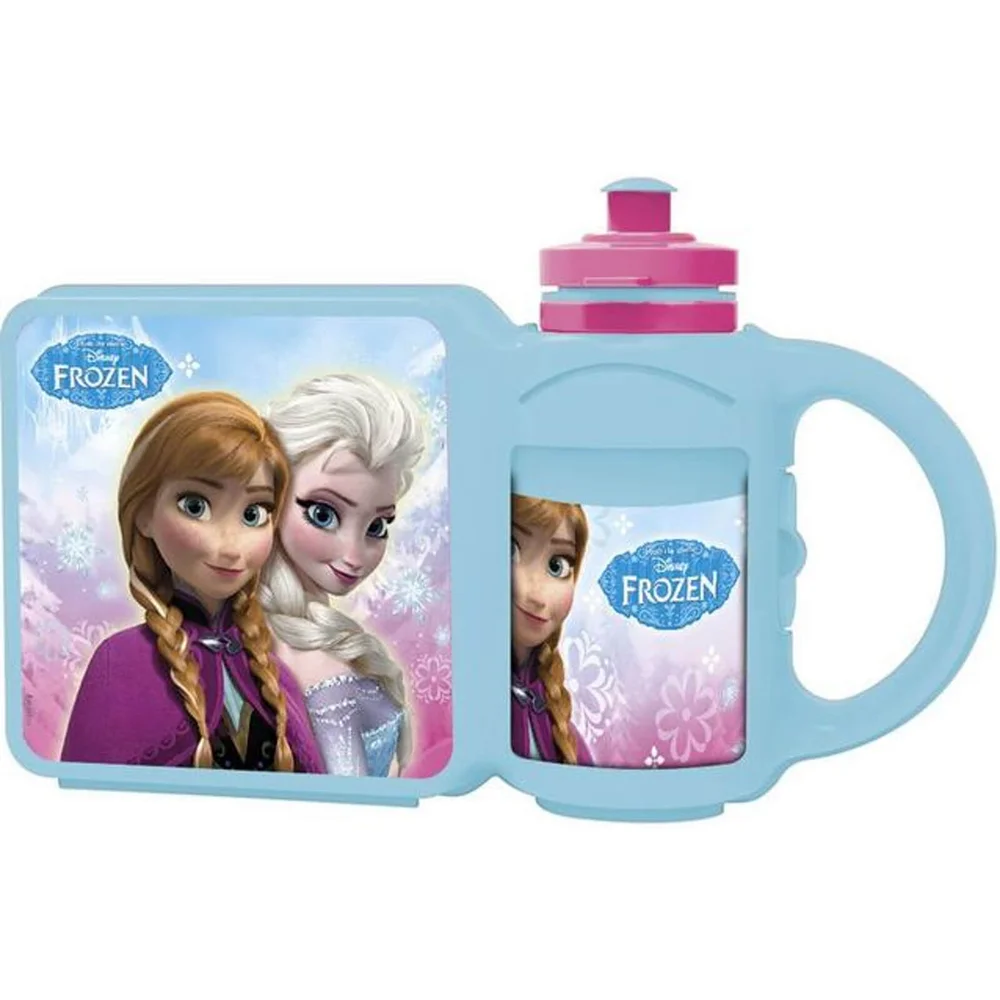 Disney Frozen Large Multi-Purpose Bottle + Lunchbox Afbeelding 1