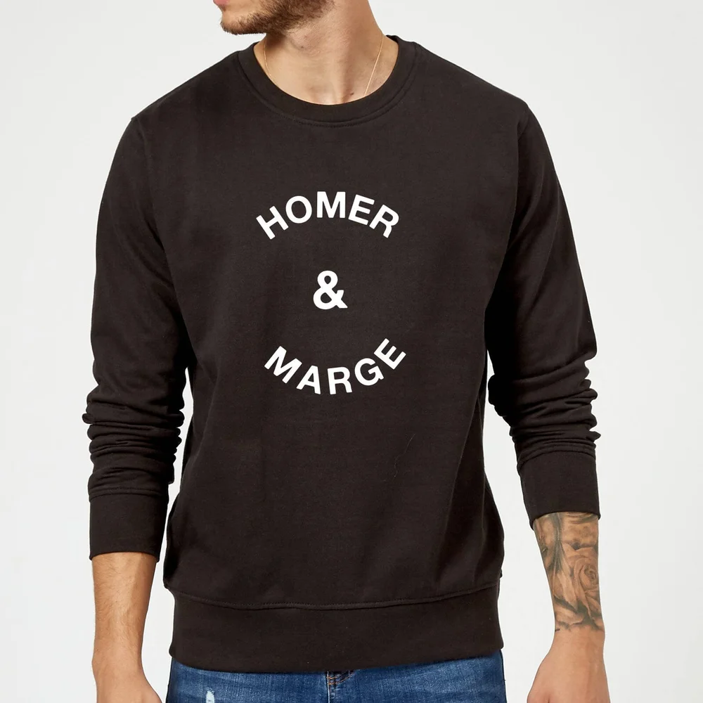 Homer & Marge Sweatshirt - Black - S - Zwart Afbeelding 1