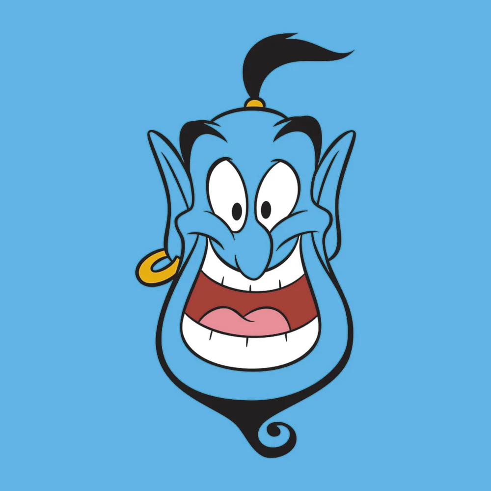 Aladdin (Genie) 40 x 40cm Canvas Print Afbeelding 1