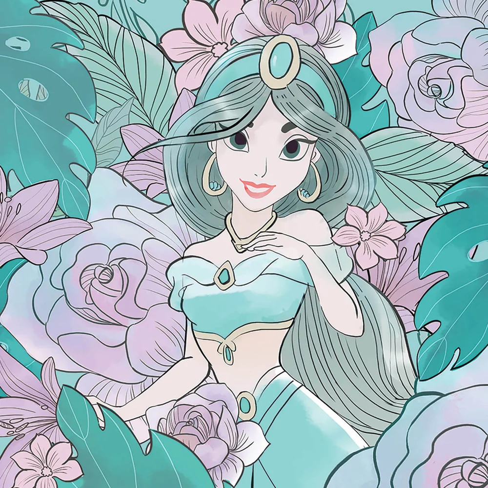 Aladdin (Floral Jasmine) 40 x 40cm Canvas Print Afbeelding 1