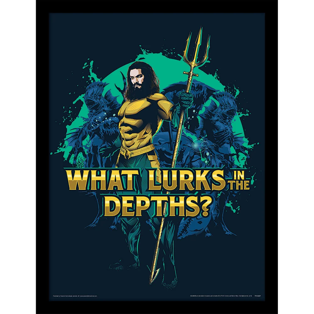 Aquaman (What Lurks in the Depths) Framed 30 x 40cm Print Afbeelding 1