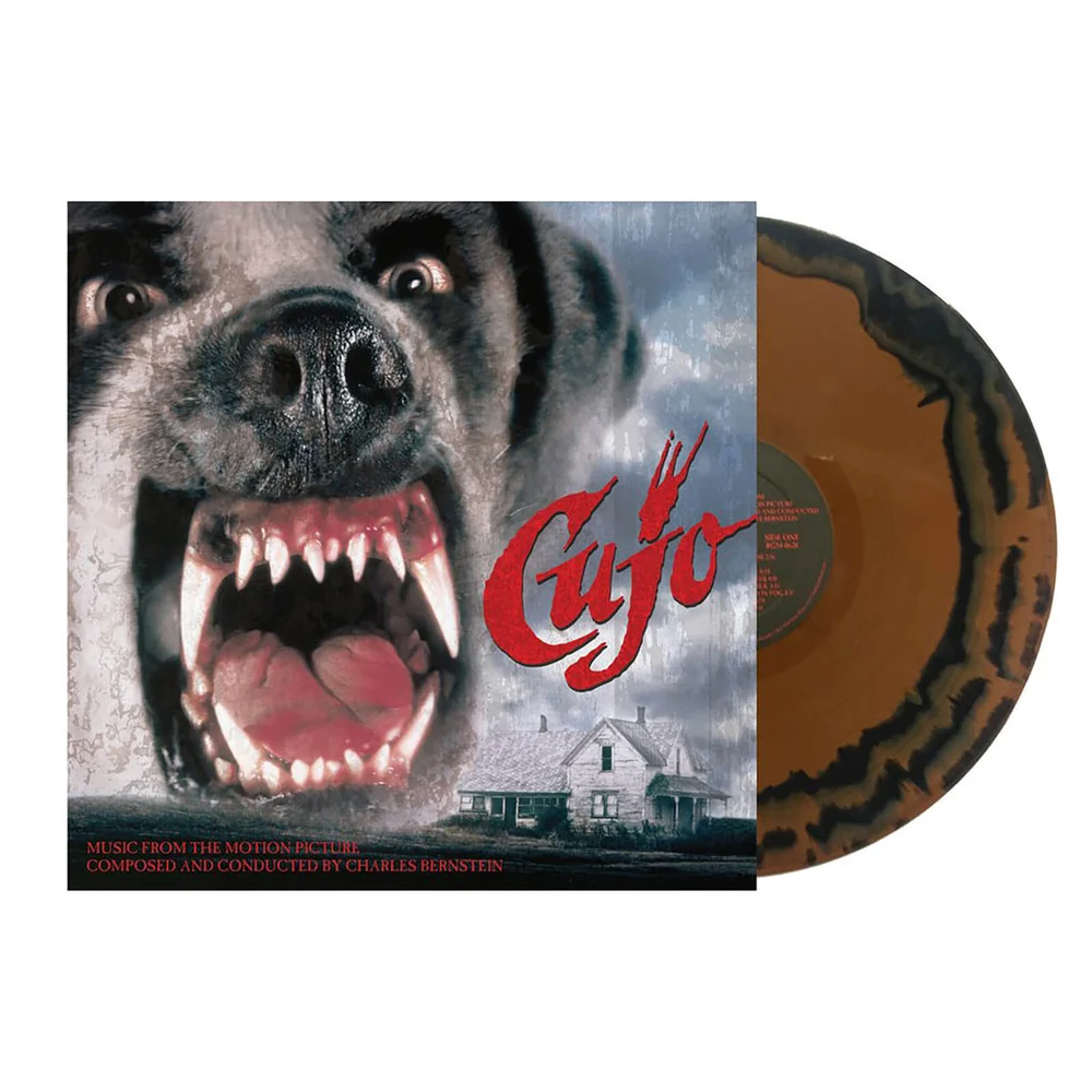 Charles Bernstein: Cujo: muziek van de Motion Picture (Limited Black & Brown "St. Bernard" vinyleditie) lp Afbeelding 1