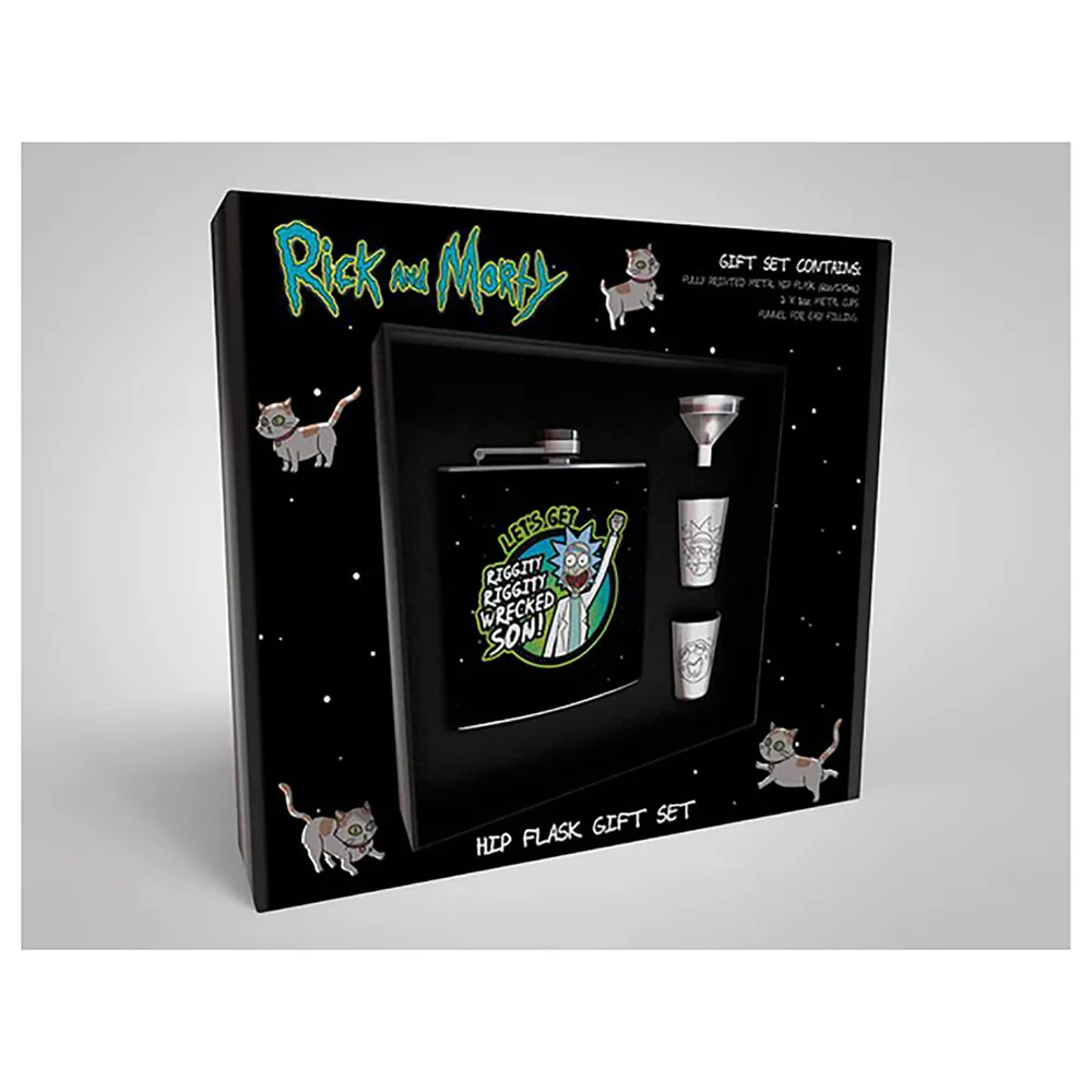 Rick and Morty Hip Flask Set Afbeelding 1