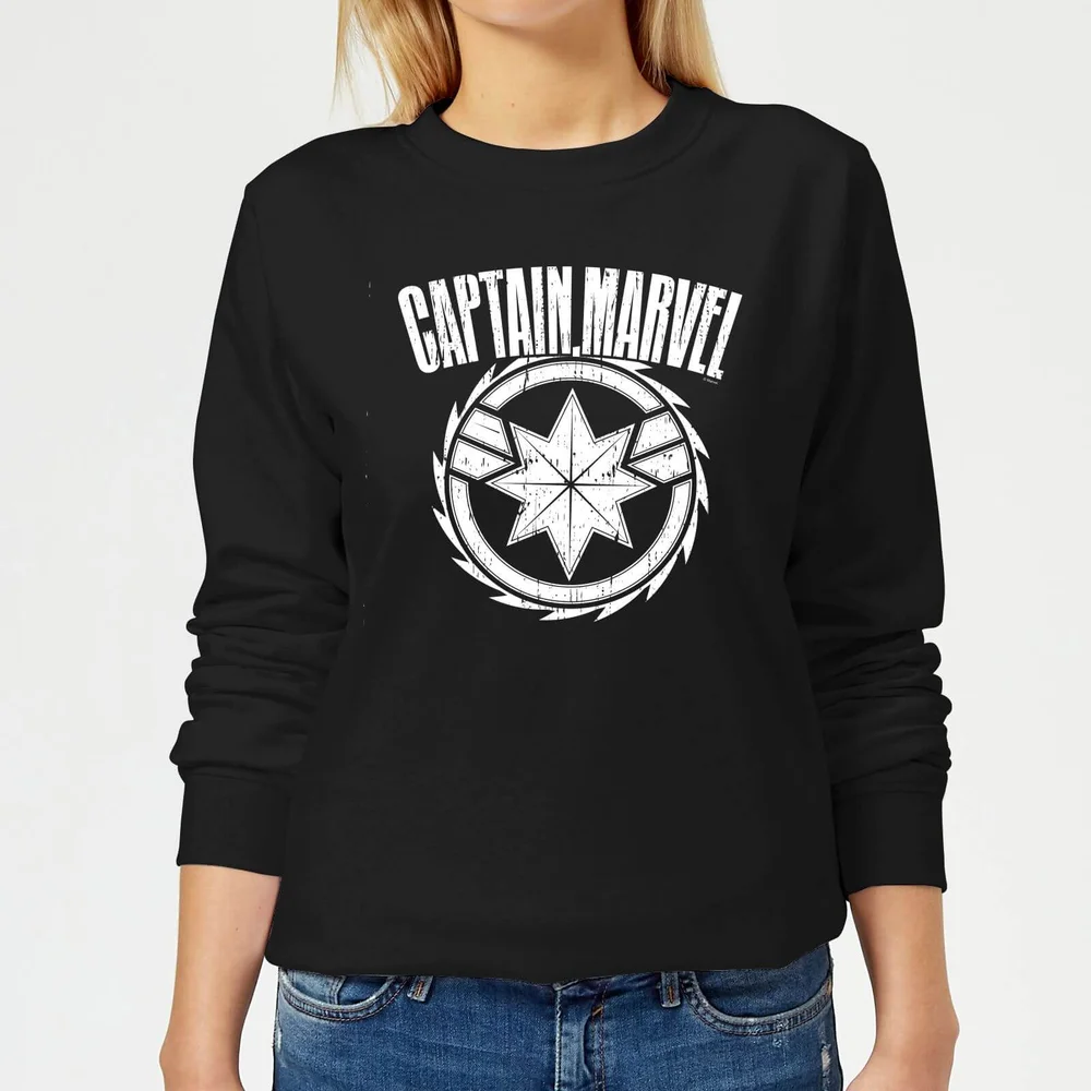 Captain Marvel Logo dames trui - Zwart - XS Afbeelding 1