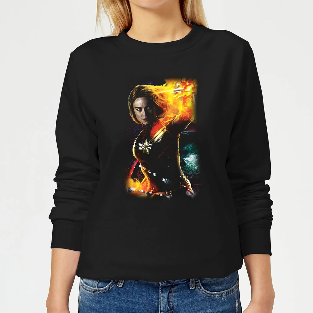 Captain Marvel Galactic Shine dames trui - Zwart - XS Afbeelding 1
