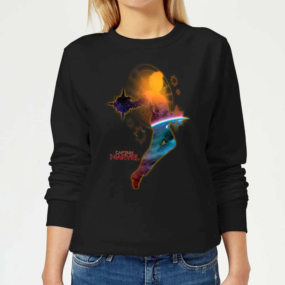 Captain Marvel Nebula Flight dames trui - Zwart - XS - Zwart Afbeelding 1