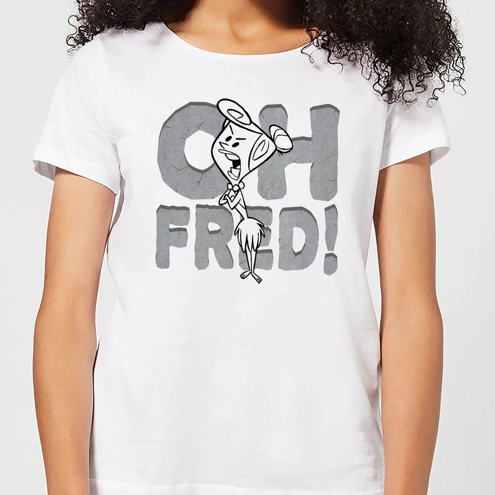 The Flintstones Oh Fred! Women's T-Shirt - White - XS Afbeelding 1