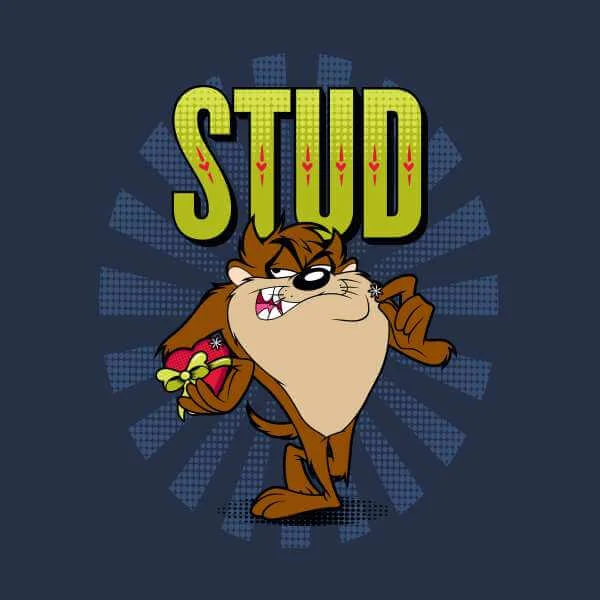 Looney Tunes Stud Taz Men's T-Shirt - Navy