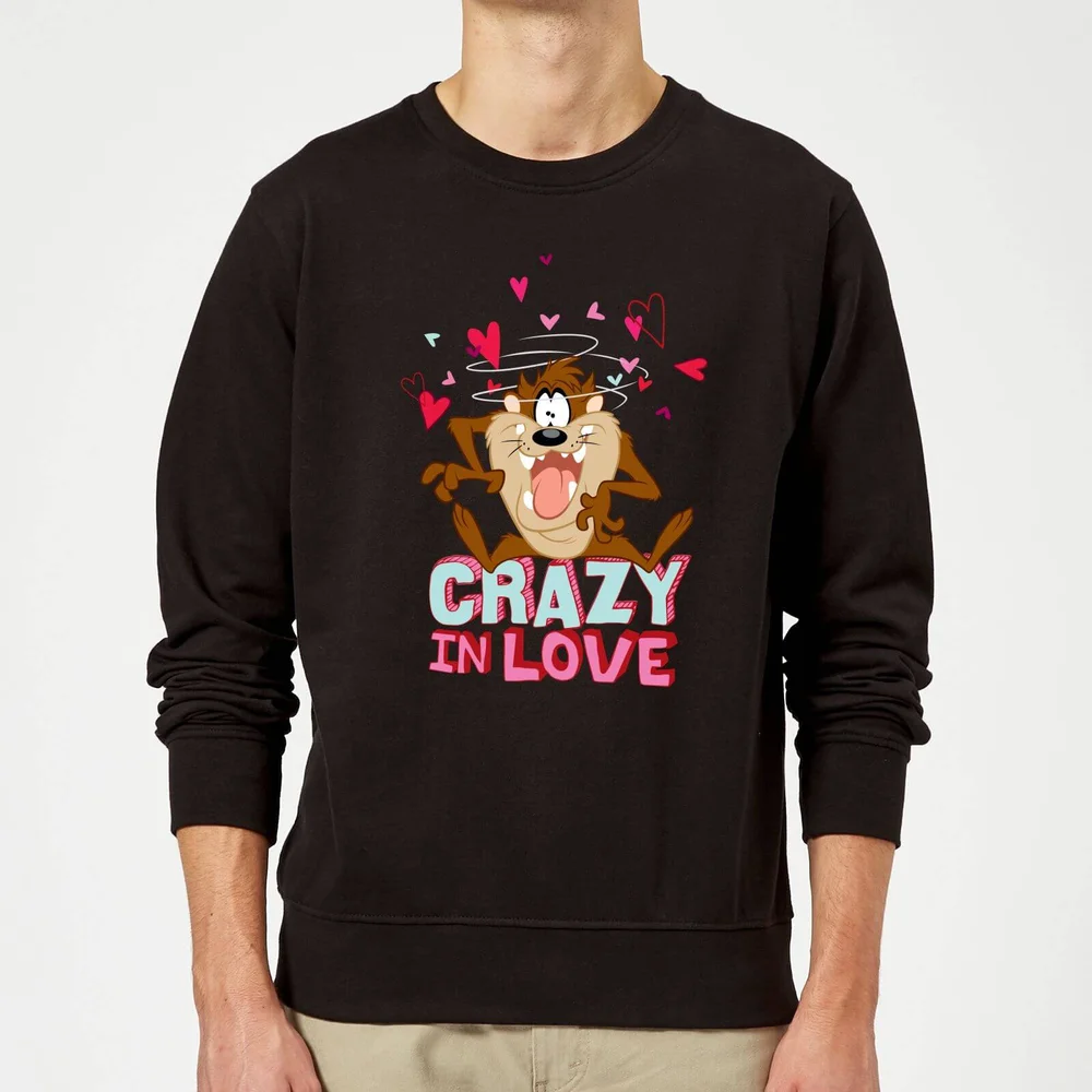 Looney Tunes Crazy In Love Taz Sweatshirt - Black - S Afbeelding 1