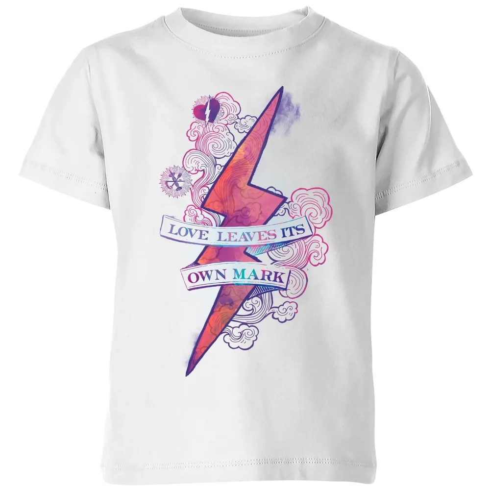 Harry Potter Love Leaves Its Own Mark kinder t-shirt - Wit - 98/104 (3-4 jaar) Afbeelding 1