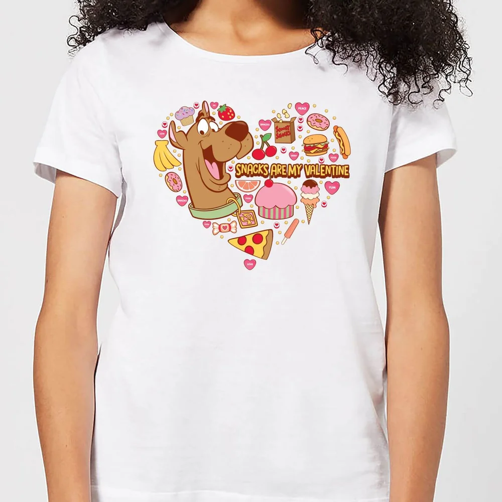 Scooby Doo Snacks Are My Valentine Women's T-Shirt - White - S Afbeelding 1