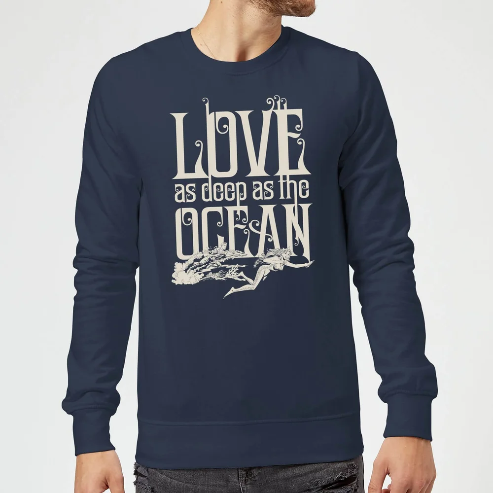 Aquaman Love As Deep As The Ocean trui - Navy - S Afbeelding 1