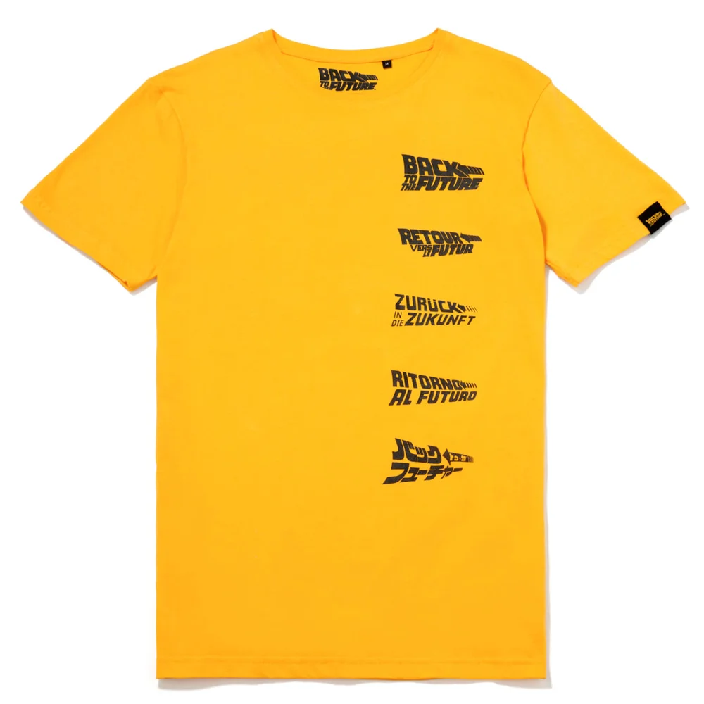 Global Legacy Back to the Future DeLorean t-shirt - Geel - S Afbeelding 1