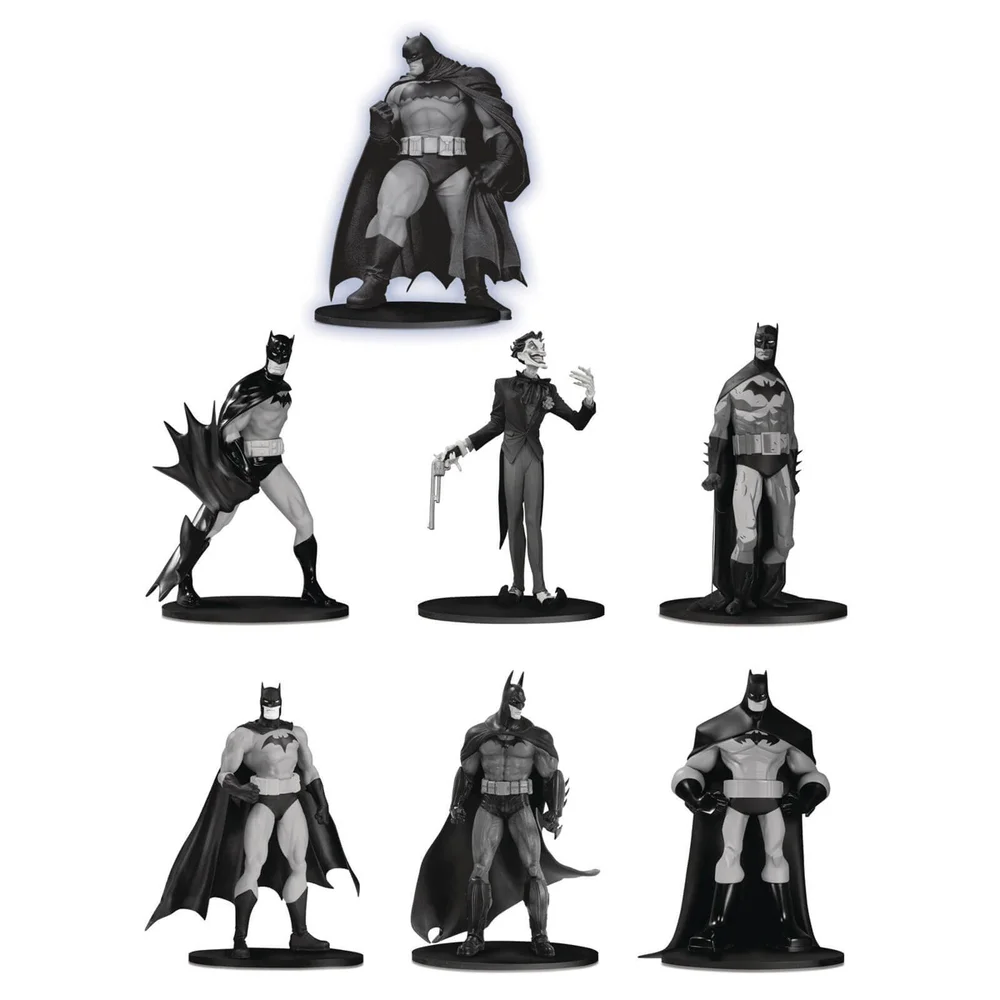 DC Collectibles Batman Black & White PVC Minifigure 7-Pack Box Set #3 10 cm Afbeelding 1