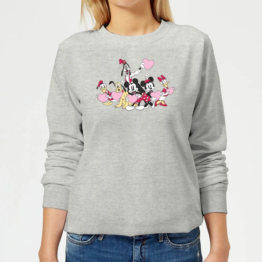 Disney Mickey Mouse Love Friends dames trui - Grijs - 3XL Afbeelding 1