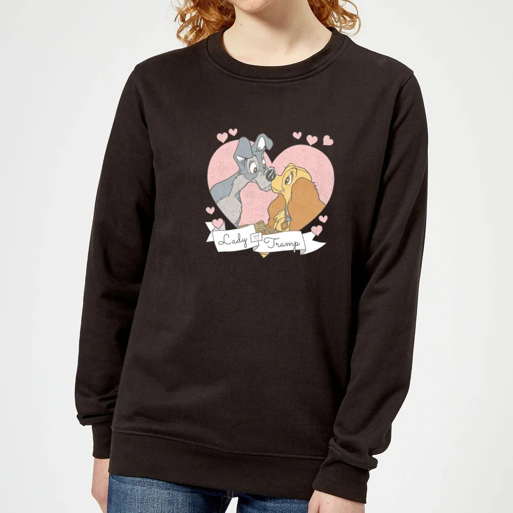 Disney Lady en de Vagebond Love dames trui - Zwart - XS Afbeelding 1