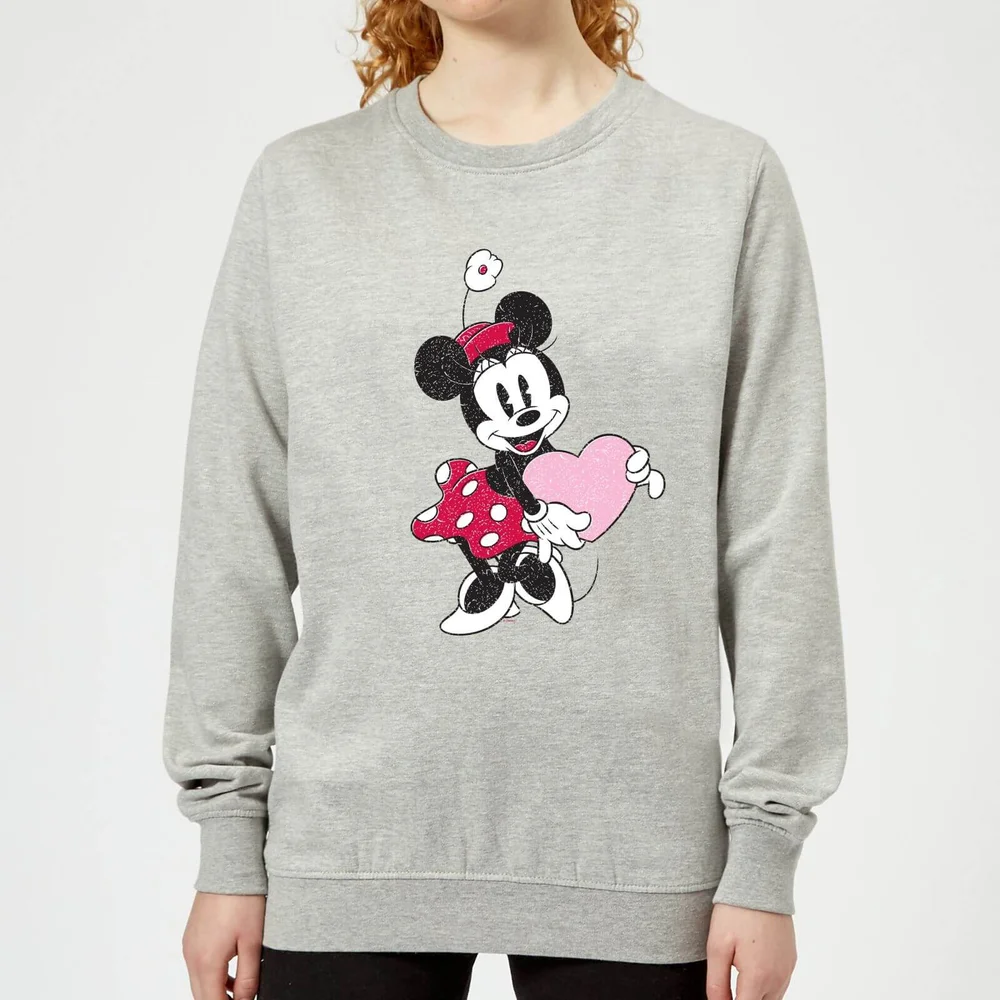 Disney Minnie Mouse Love Heart dames trui - Grijs - 3XL Afbeelding 1