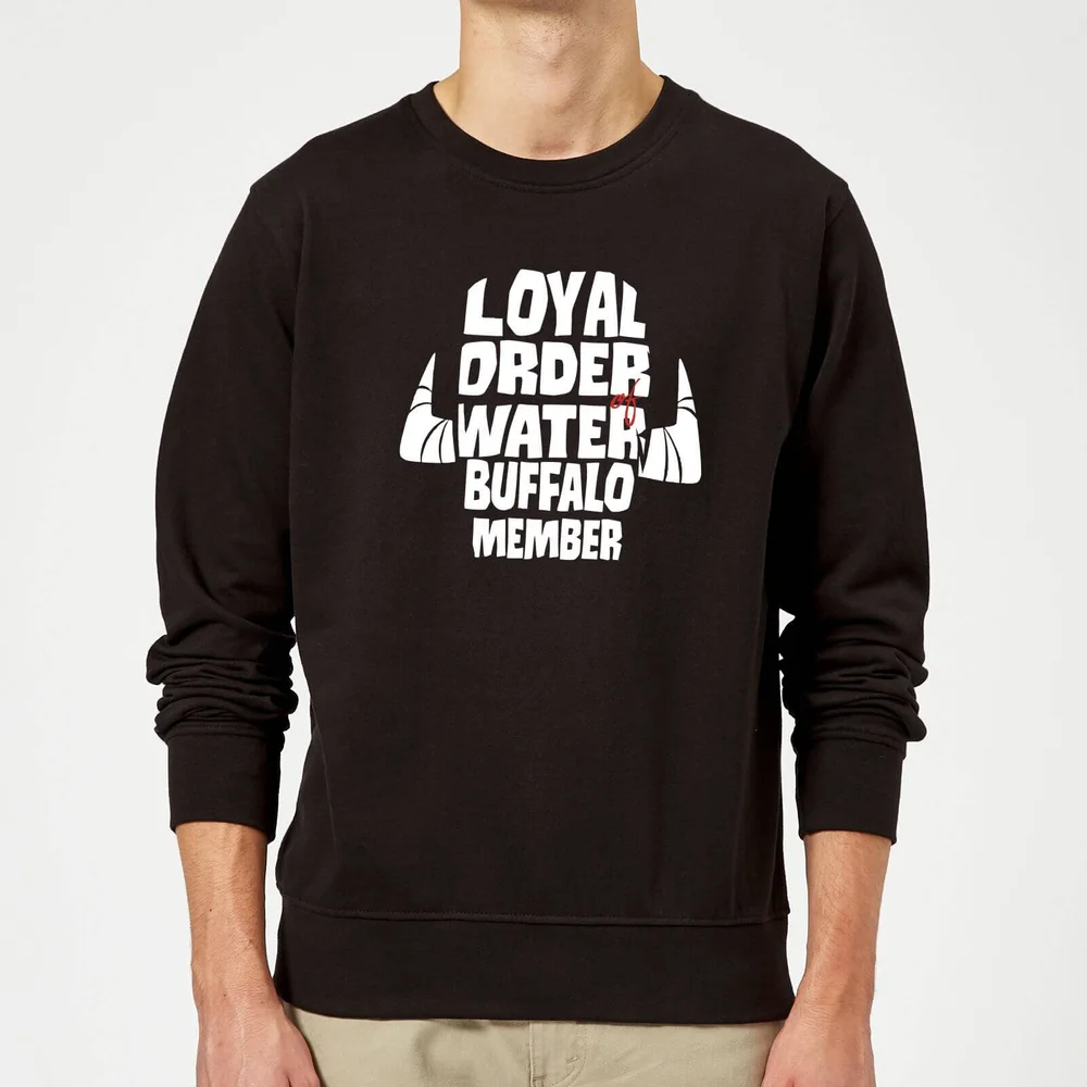 The Flintstones Loyal Order Of Water Buffalo Member Sweatshirt - Black - S Afbeelding 1