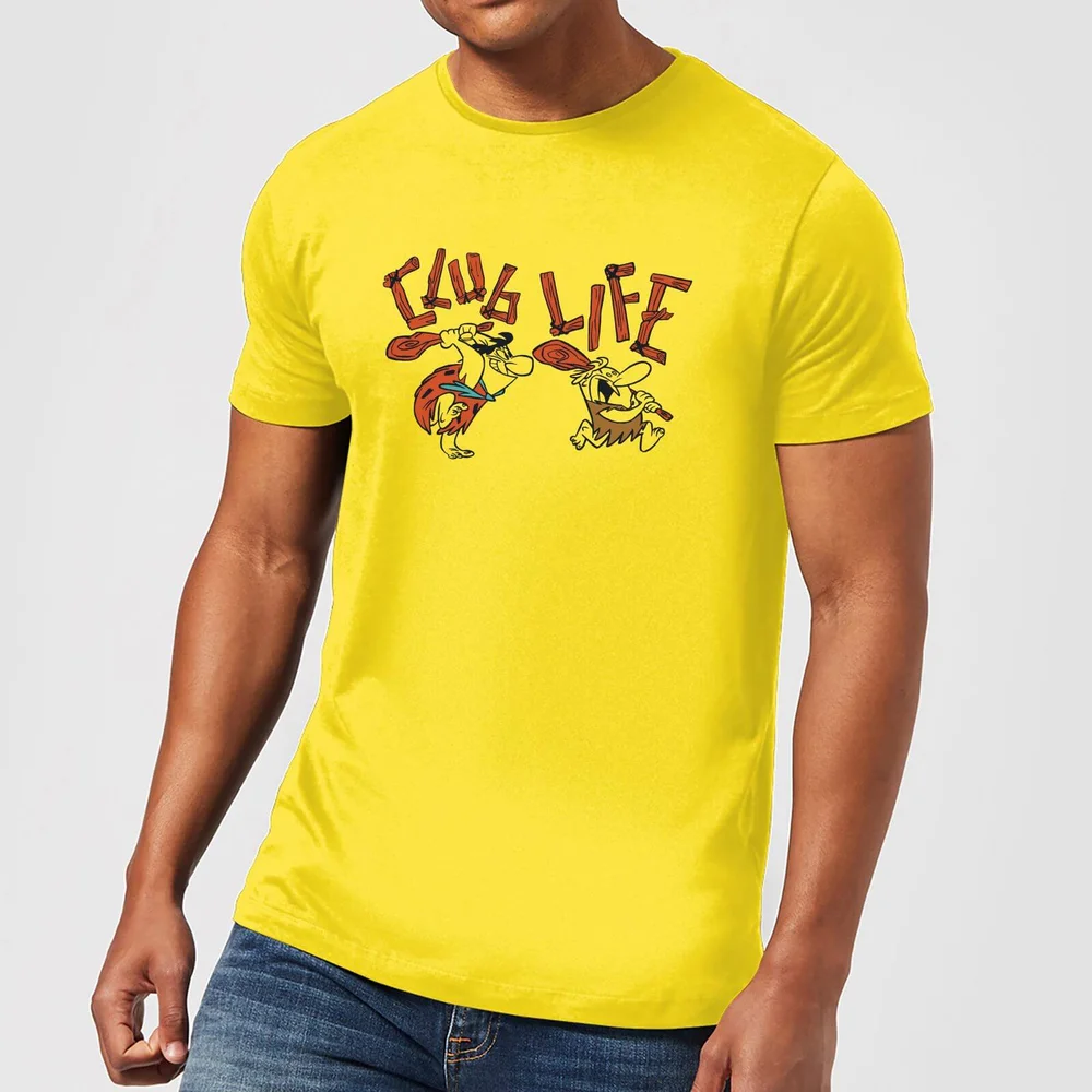 The Flintstones Club Life Men's T-Shirt - Yellow - S Afbeelding 1