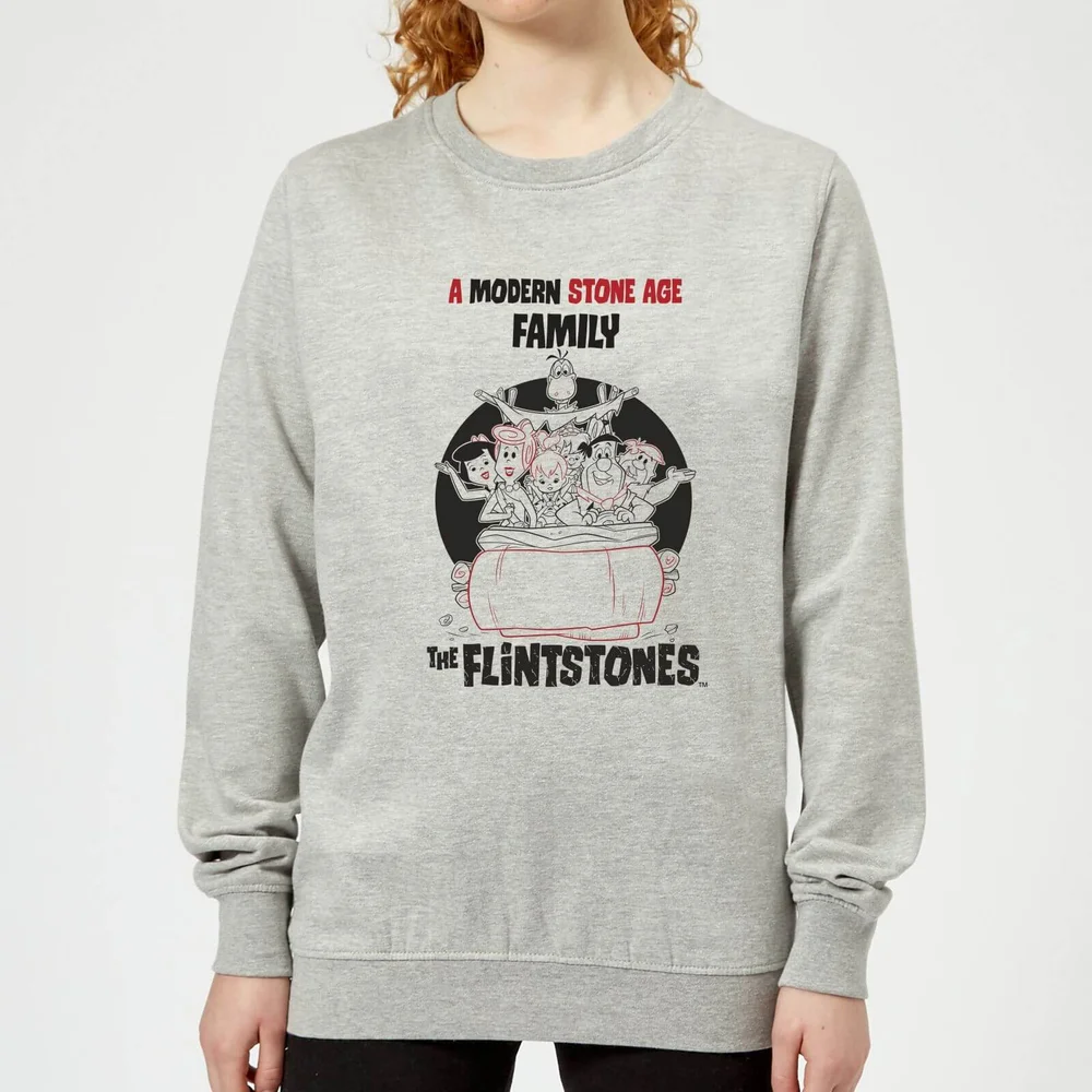 The Flintstones Modern Stone Age Family Women's Sweatshirt - Grey - 3XL - Grijs Afbeelding 1