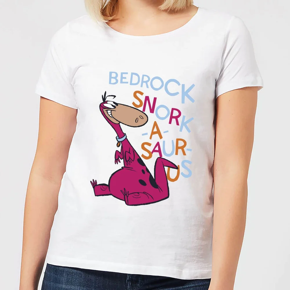 The Flintstones Bedrock Snork-A-Saur-Us Women's T-Shirt - White - XS Afbeelding 1