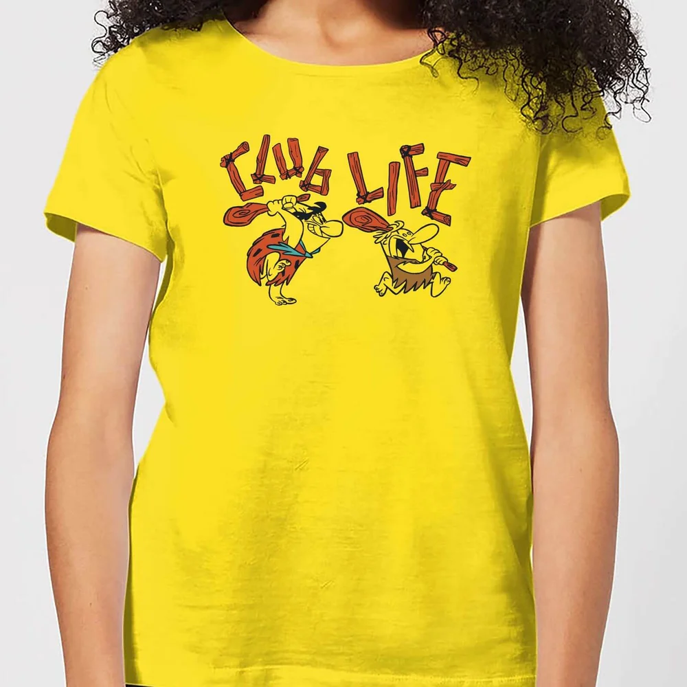 The Flintstones Club Life Women's T-Shirt - Yellow - S Afbeelding 1
