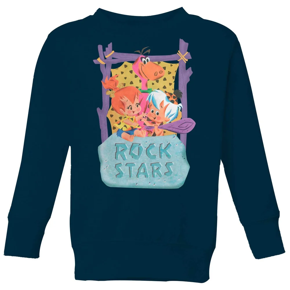The Flintstones Rock Stars Kids' Sweatshirt - Navy - 98/104 (3-4 jaar) Afbeelding 1