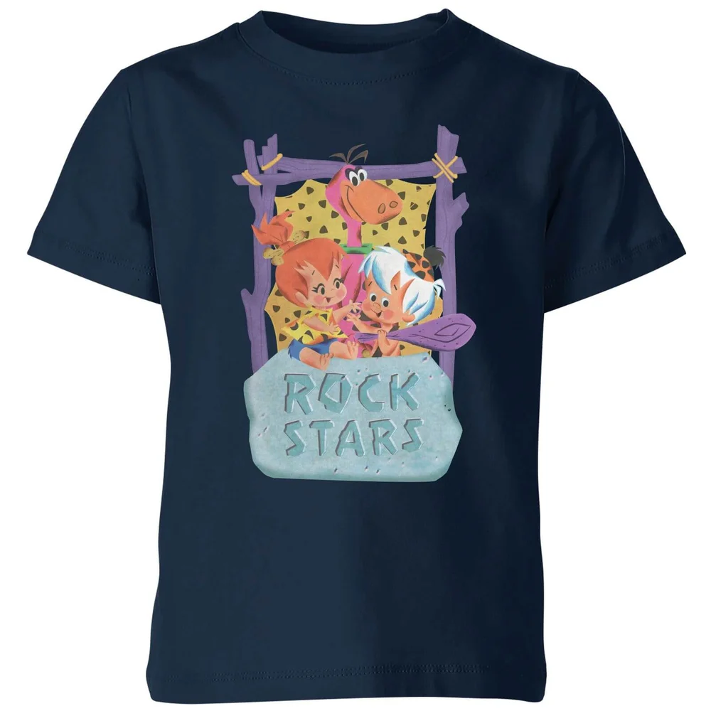 The Flintstones Rock Stars Kids' T-Shirt - Navy - 98/104 (3-4 jaar) Afbeelding 1