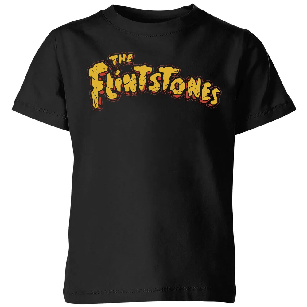 The Flintstones Logo Kids' T-Shirt - Black - 98/104 (3-4 jaar) Afbeelding 1