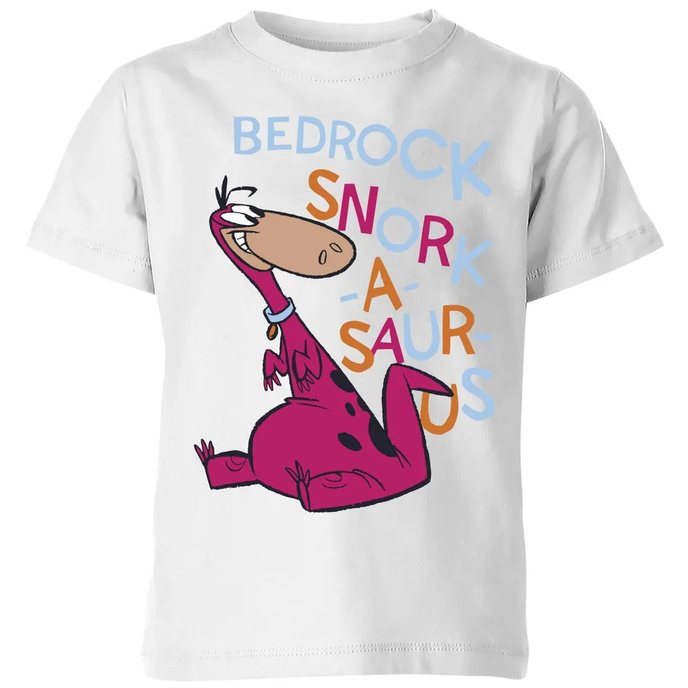 The Flintstones Bedrock Snork-A-Saur-Us Kids' T-Shirt - White - 98/104 (3-4 jaar) Afbeelding 1