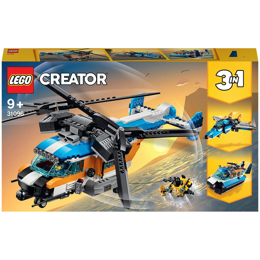 LEGO Creator: 3in1 Twin Rotor Helicopter Toy (31096) Afbeelding 1