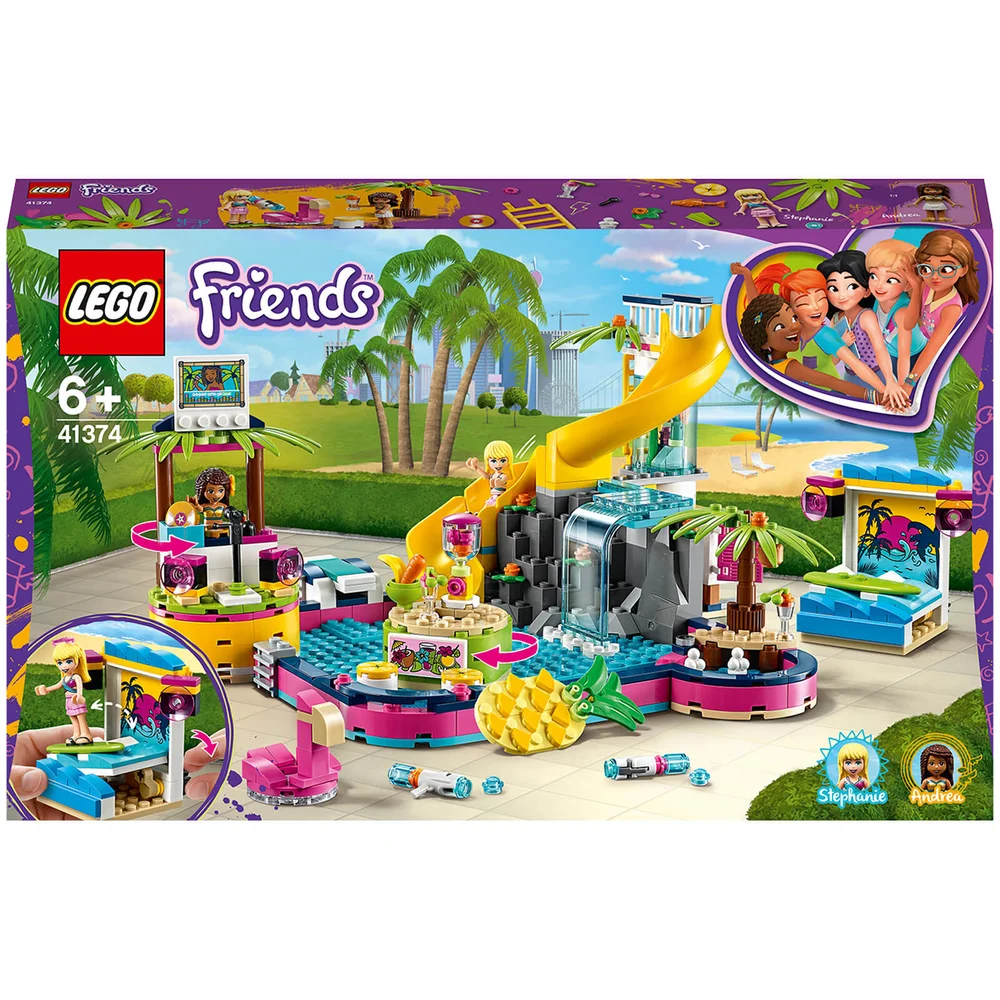 LEGO Vrienden: Andrea's zwembadfeest bouwset (41374) Afbeelding 1