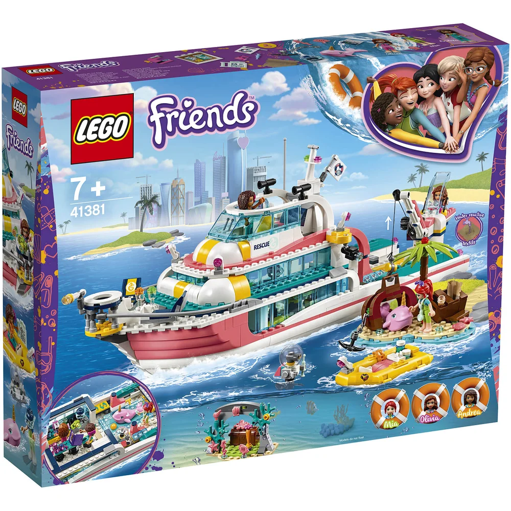 LEGO Friends: Rescue Mission Boat Toy Sea Life Set (41381) Afbeelding 1