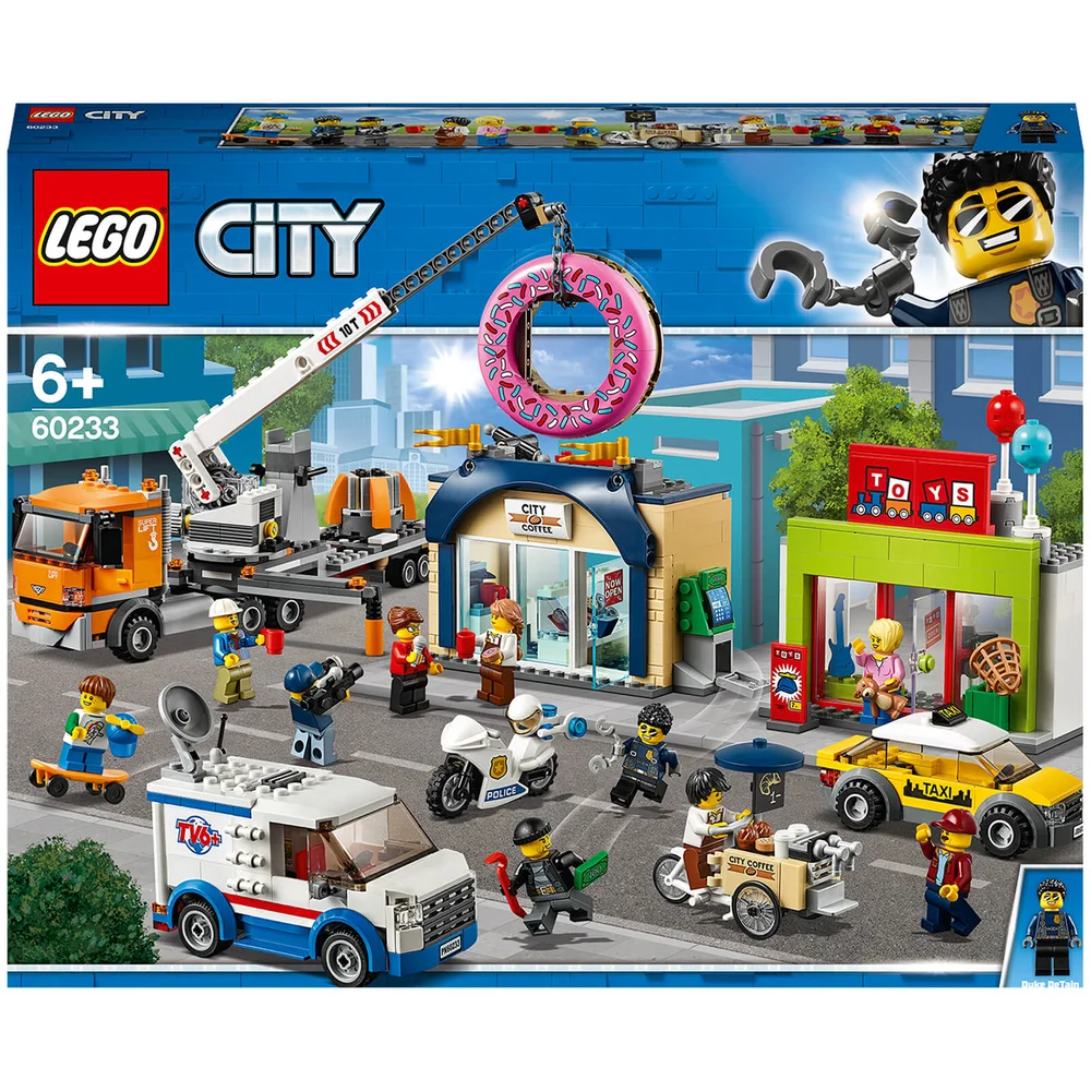 LEGO City: Town Donut Shop Opening Truck Toy Cars Set (60233) Afbeelding 1