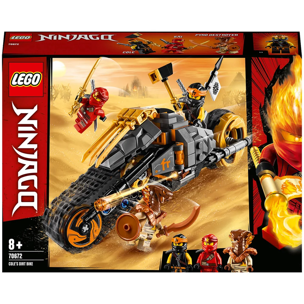 LEGO NINJAGO: Cole’s Dirt Bike Toy for Kids (70672) Afbeelding 1