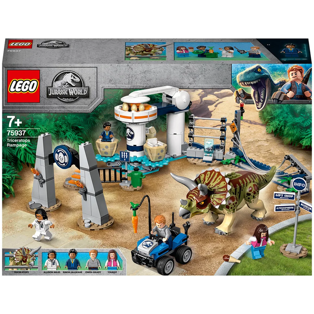 LEGO Jurassic World: Triceratops Rampage Dinosaur Toy (75937) Afbeelding 1