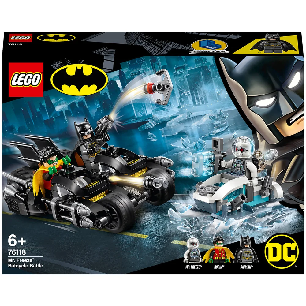LEGO DC Batman Mr. Freeze Batcycle Battle Toy Bike (76118) Afbeelding 1
